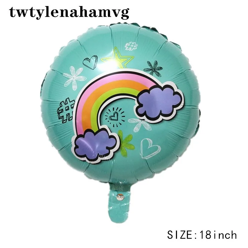 NEW beautiful rainbow cloud foil Ballon Birthday Party Wedding Accessories Decoration Helium Balloons sunshine boy girl toy - Цвет: 4