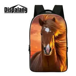 Dispalang Crazy Horse панда рюкзак для ноутбука подростков Роскошные Bookbag сумка школьная сумка Колледж студент рюкзак