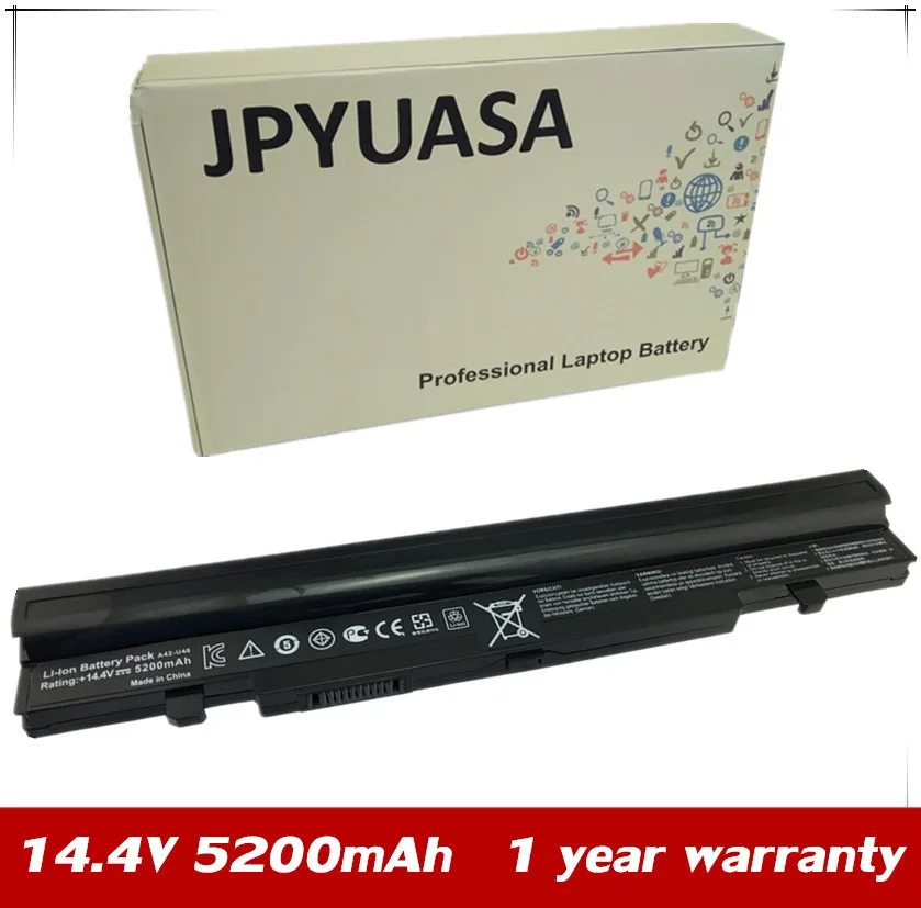 JPYUASA 14.4V 5200mAh Laptop Battery A32 U46 A41 U46 A42 U46 For ASUS
