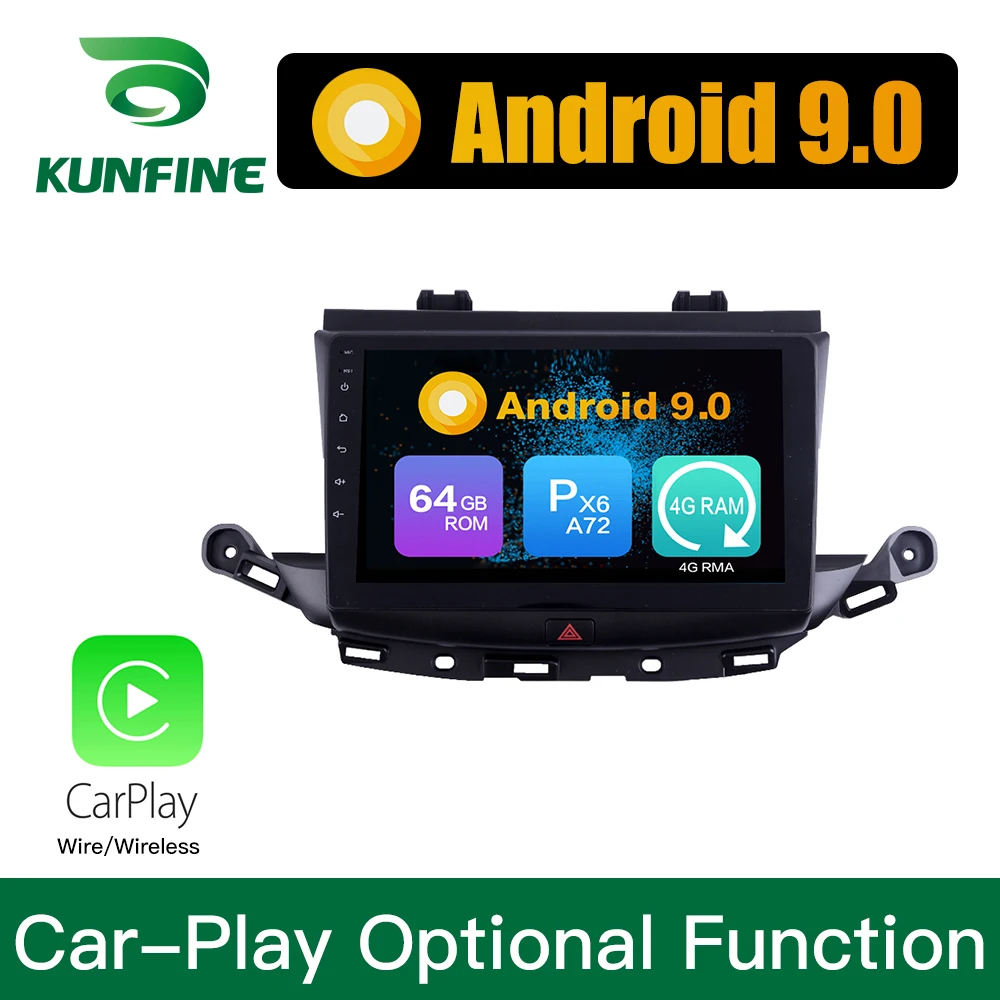 Android 9,0 Ram 4G Rom 64G PX6 Cortex A72 автомобильный DVD GPS; Мультимедийный проигрыватель автомобильный стерео система навигации для Buick Verano GS 2015-/Astra K радио