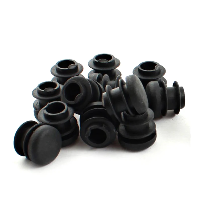 

New 15Pcs Black Plastic Blanking End Cap Round Tube Insert Pipe Bung 16mm