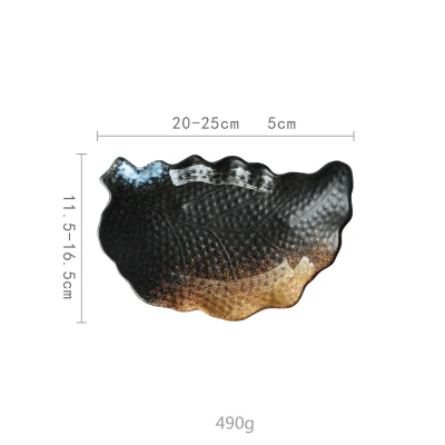 ANTOWALL посуда неправильной формы в японском стиле керамическая тарелка блюдо суши тарелка для сашими ресторана ретро тарелка - Цвет: 2