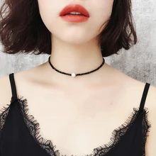 Shuangsheng Модное Новое Женское Кристальное колье 1 мм Кристальное жемчужное ювелирное ожерелье богемное колье для женщин ювелирное изделие подарок