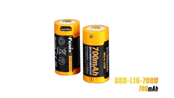 

2 pcs Fenix ARB-L16-700U USB Rechargeable 700mAh Rechargeable Li-ion 16340 RCR123A Battery