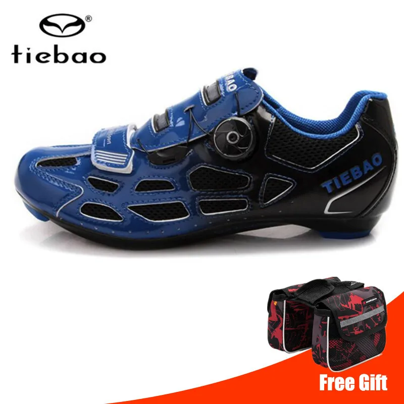 

Tiebao Road Cycling Shoes 2019 Auto-lock Bicycle Sport Shoes Mens PU & Mesh Breathable Road Bike Shoes for Men sneakers Women