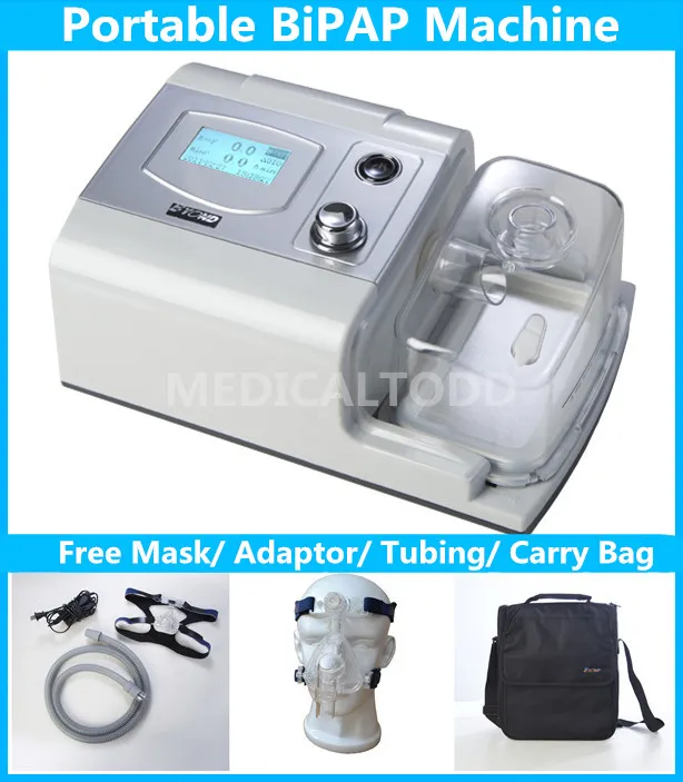 With Free Nasal Mask and Headgear Portable BiPAP Machine Respirator for Sleep Apnea Bi PAP