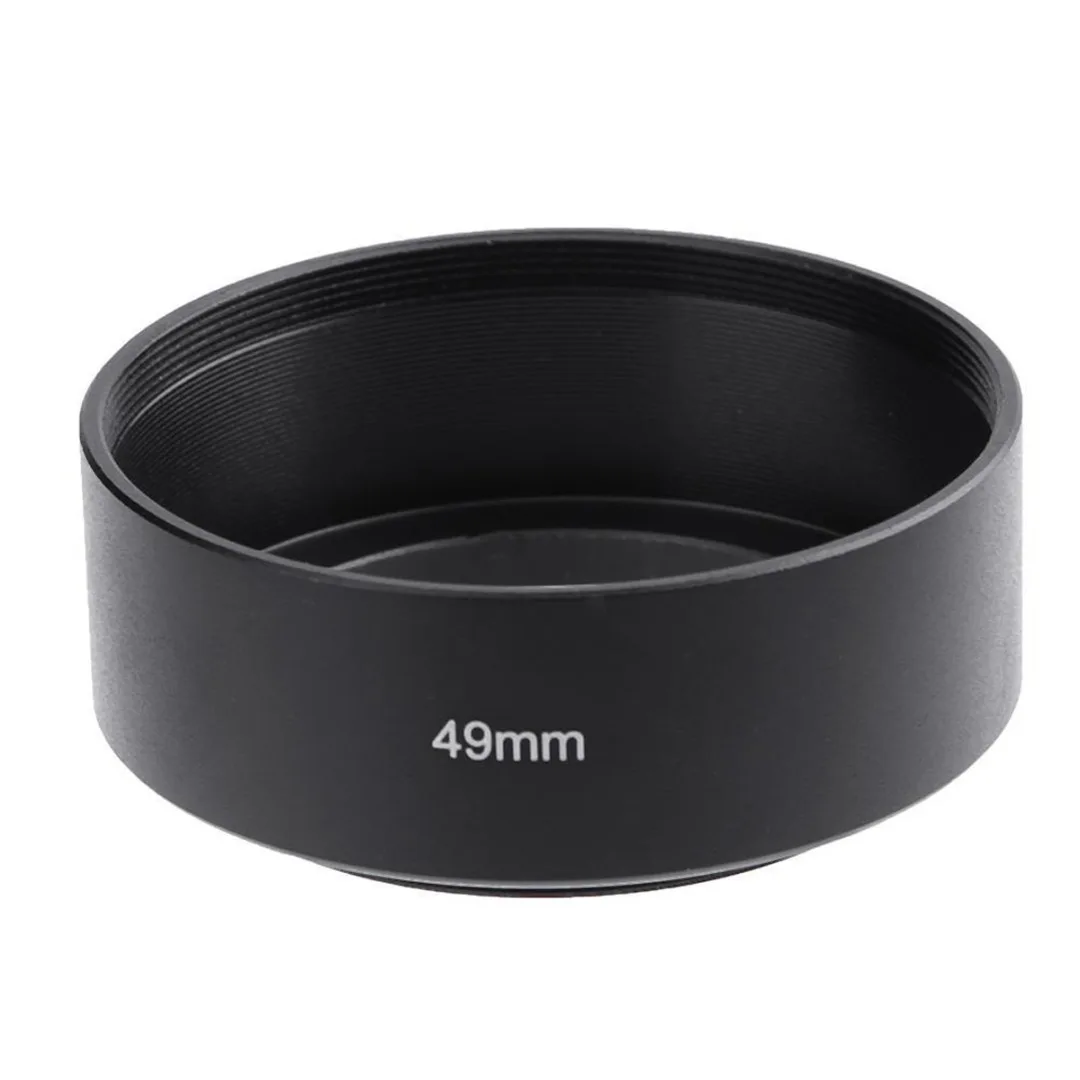 49/55/58/62/67/72/77mm Standard Metal Lens Hood Black Screw Mount For Canon Nikon Pentax Sony DSLR Camera Mayitr