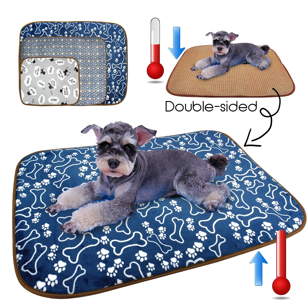 

Dog Bed Mat Pet Cooling Mat Double-sided Pet Mats Breathable Pet Bed For Small Medium Dogs Cats Summer Sleeping Cushion