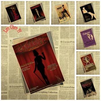 

Vintage Nostalgic Matte Kraft Paper Poster Cabaret Office Gift Room Dining Home Decor wall sticker Design