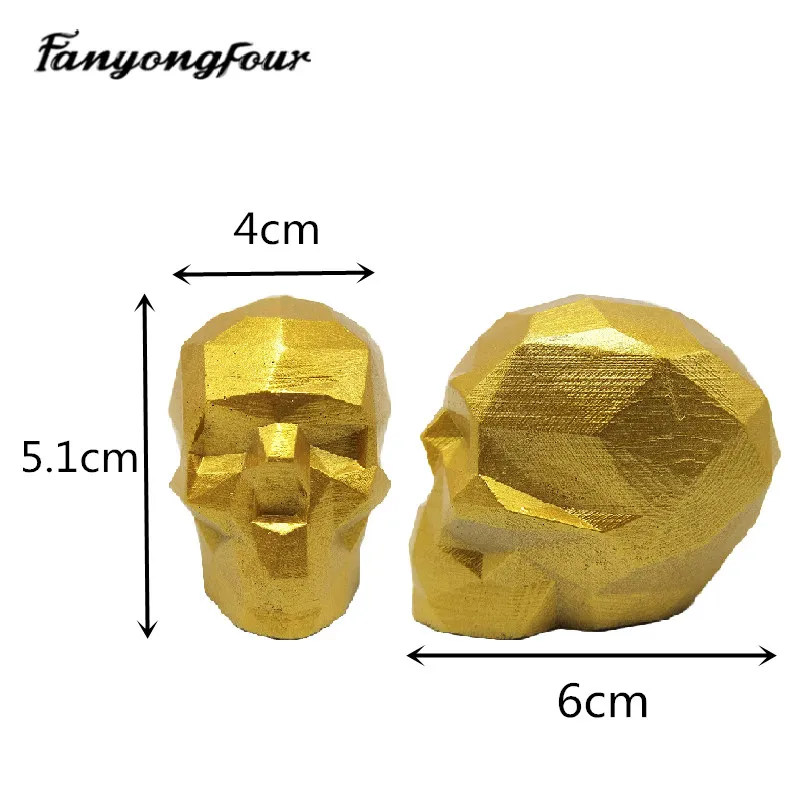3D абстрактный череп силиконовая форма помадка торт плесень Смола штукатурка шоколадная Свеча Конфеты Плесень