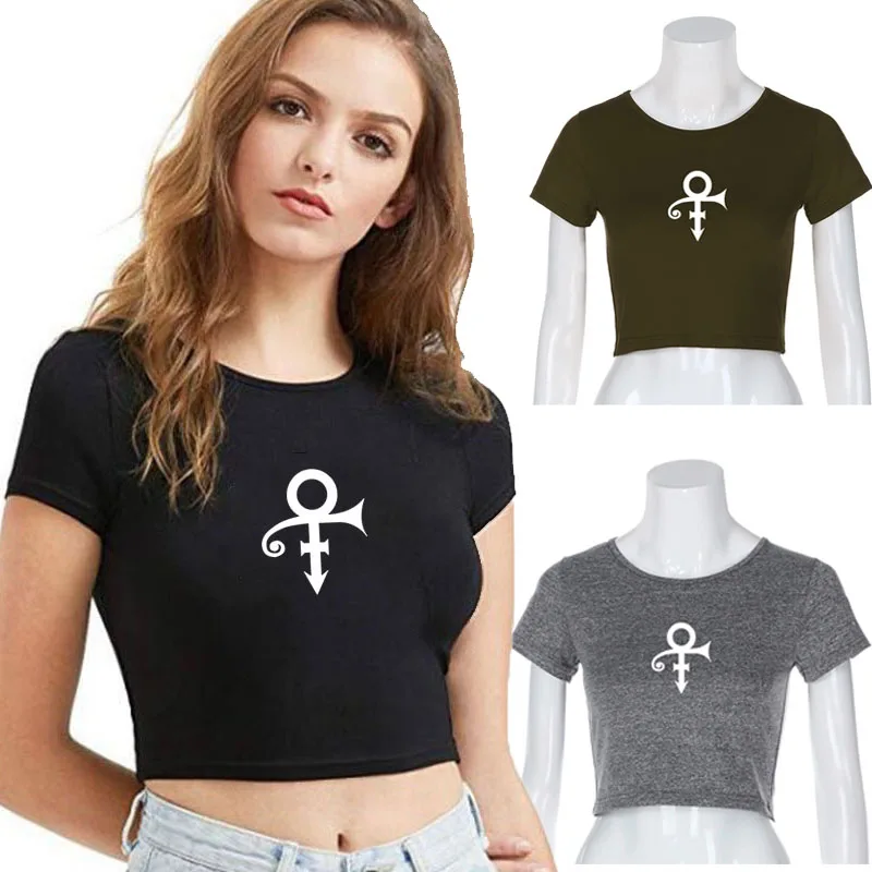 

Summer Fashion Harajuku Sexy Tank Crop Top Women Printed Croptop Short Sleeve Plus Size Tee Shirt