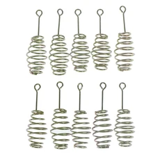 10 шт./компл. Нержавеющая сталь кормушка для доставки прикорма и оснастки Весна приманка встроенный висит Рыбалка снасти