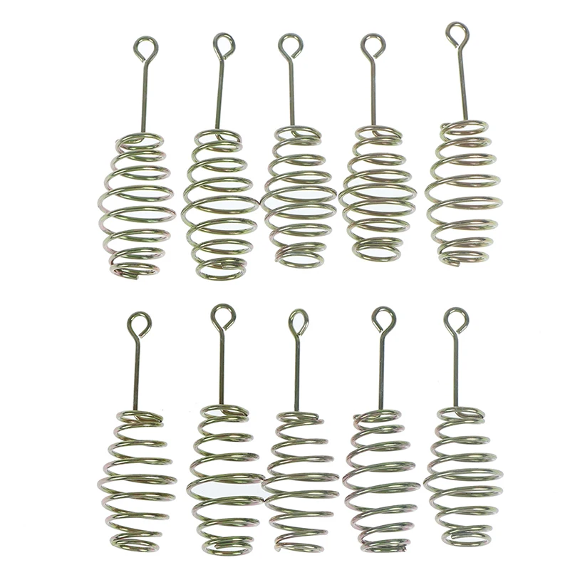 

10Pcs/Set Stainless Steel Feeder Fishing Bait Spring Lure Inline Hanging Tackle