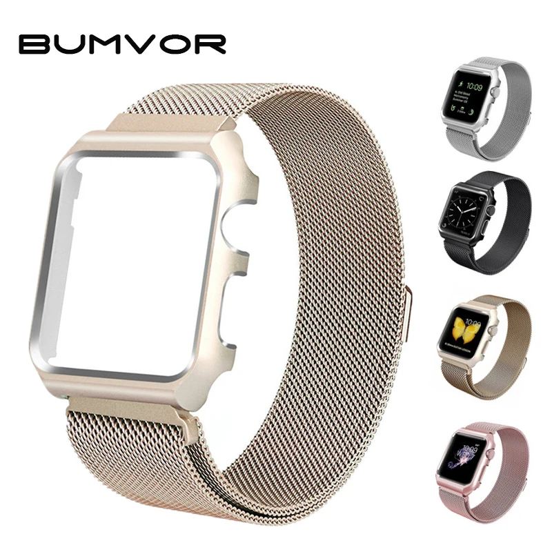 

BUMVOR Watch Accessories Strap For Apple Watch Milanese Loop Band 44/40/42/38MM For Iwatch Stainless Steel Band Series 4/3/2/1
