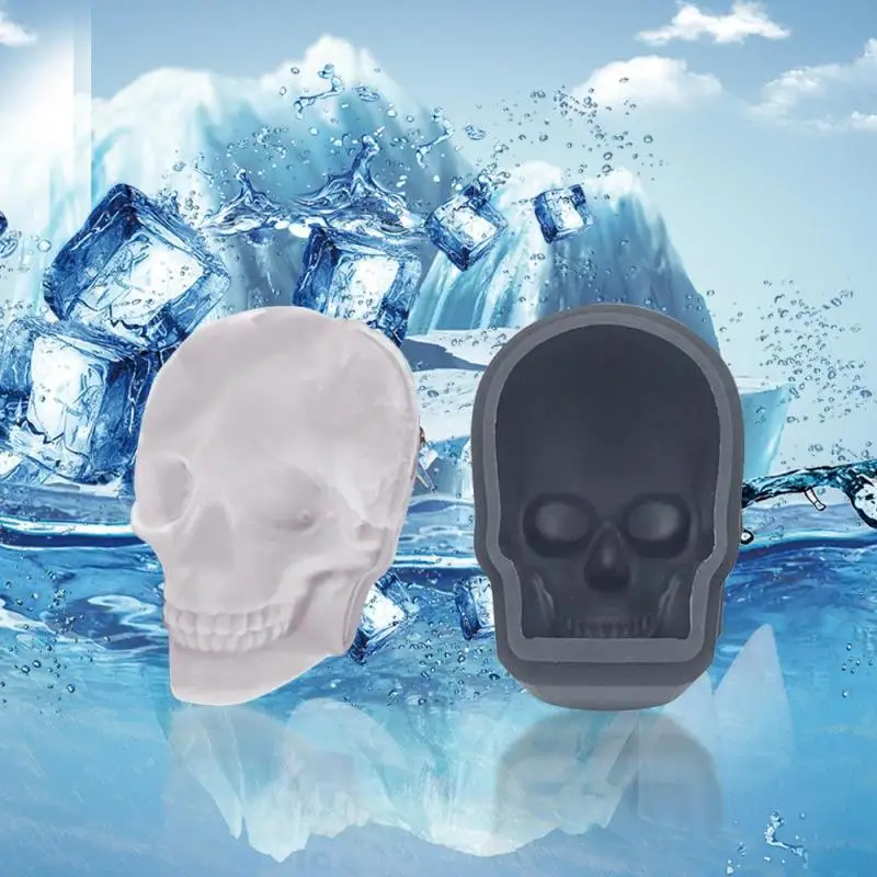1 шт. 3D Большой Череп ледяной лоток форма для бара вечеринок вина ледяной куб производитель форма ледяной лоток инструмент плесень бар да