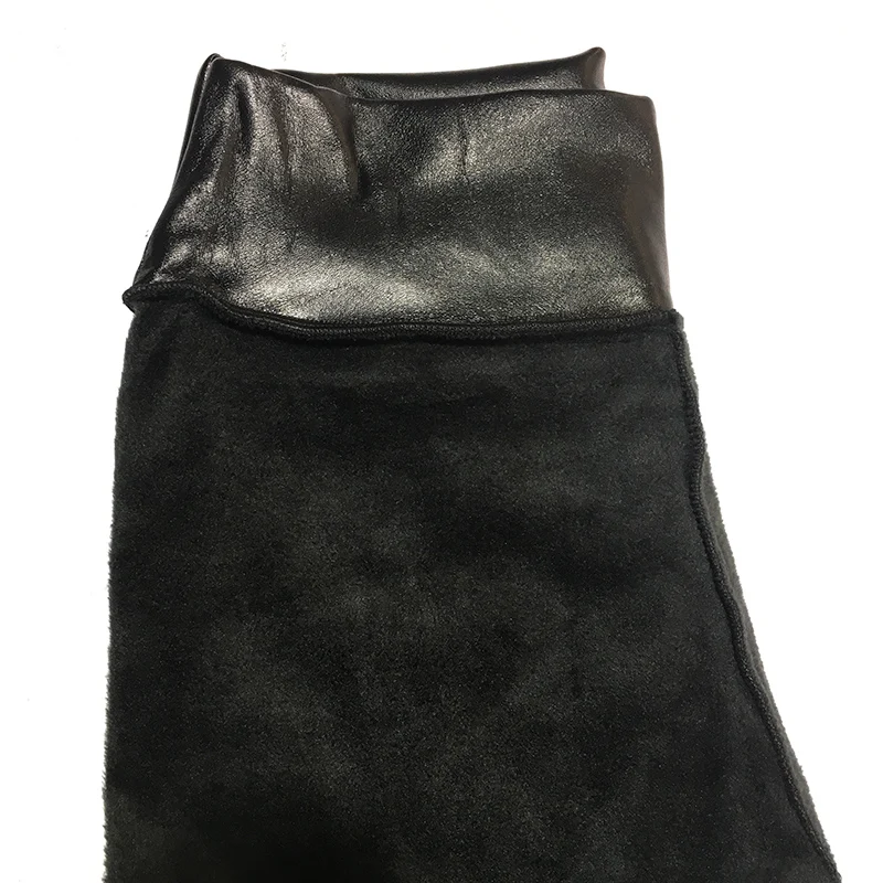 NORMOV Women Thick Leather Leggings Winter Black High Waist Warm Legging Women Plus Velvet Fashion Pu Leather Legging Femme yoga leggings