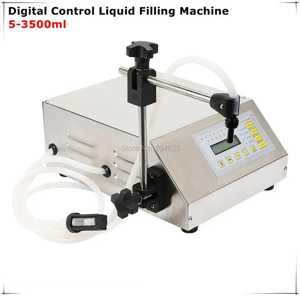 Digital Control Liquid Filling Machine 5-3500ML Water Drink Perfume Juice Milk Small Volume Bottle Packaging  Filler GFK 160