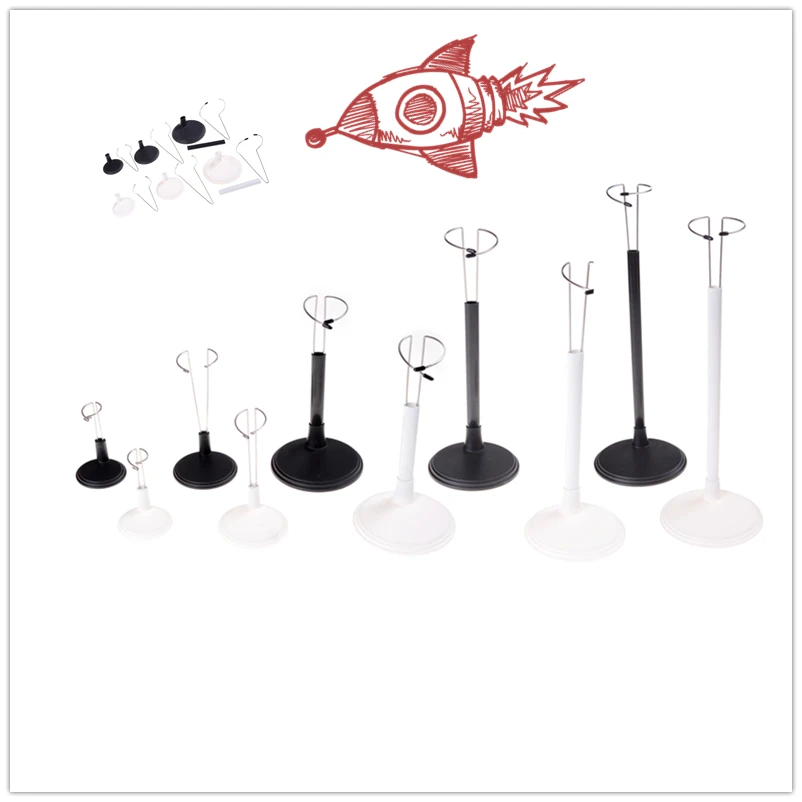 

Adjustable Metal White Black Doll Dummy Puppet Wrist Stand Holder Bracket Support Dollhouse Accessories Toy Store Display