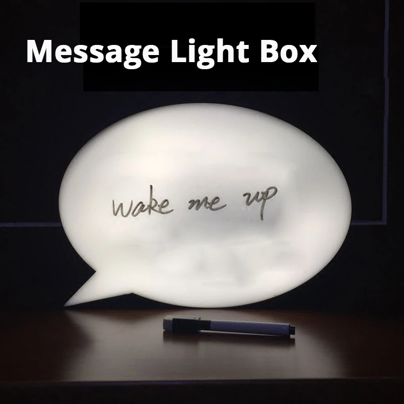 

JULELYS AA Battery USB LED Night Light Lovers Alphabet Message A4 Light Box For Home Decorations Office Novelty Table Lamp Gift