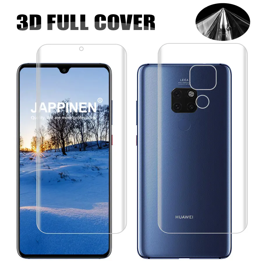

Jappinen Front + Back Full Cover Screen Protector for Huawei Mate 20 Lite Mate 10 Pro Protective Soft TPU Film