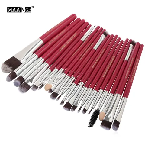 15/20pcs Makeup Brushes Set Foundation Powder Blush Eye Shadow Brow Blending Wood handle Make Up Brush Kit Cosmetics Tool
