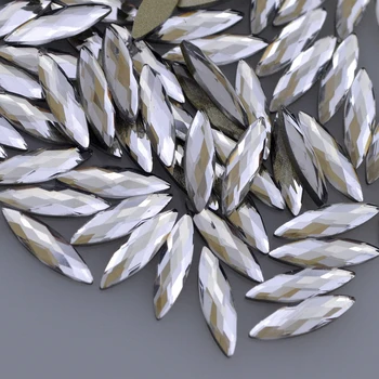 

100PCS flat back 3d nail art decorations rhinestone glitter nails accessoires nail supplies tools clear marquise