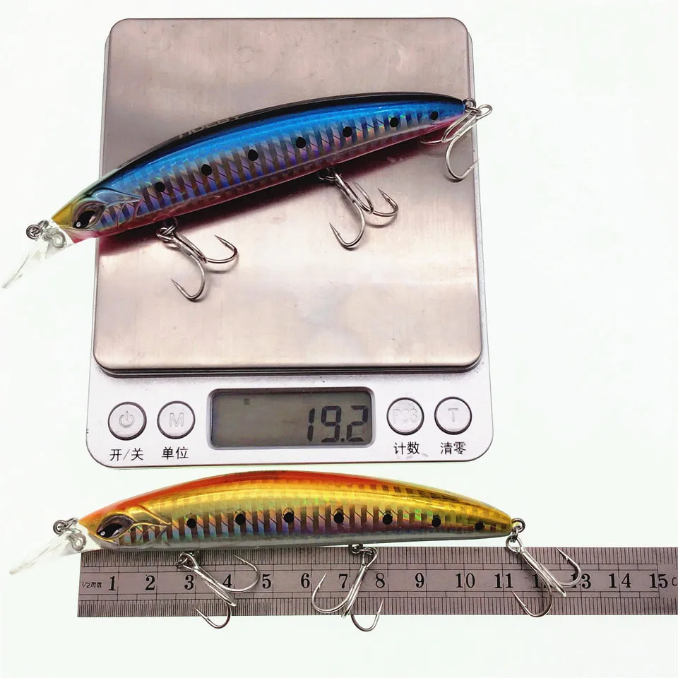 Isca de Pesca Noeby Novo Flutuante Minnow 19g - 110mm Cores Profundidade 0-1.0m Artificial Isca 3d Olhos Pesca Equipamento 4 Pçs 9497 14 Esporte e Lazer