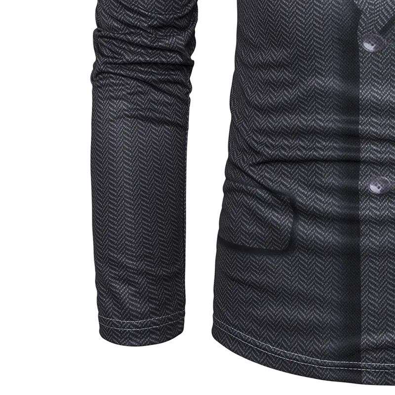 Zemtoo hombres Camisetas marca Tuxedo Tees Homme Retro Tie Slim Fit Camisetas hombres manga larga camisa esmoquin 3D camisa de la impresión Zemtoo hombres Camisetas marca Tuxedo Tees Homme Retro Tie Slim Fit Camisetas hombres manga larga camisa esmoquin 3D camisa de la impresión