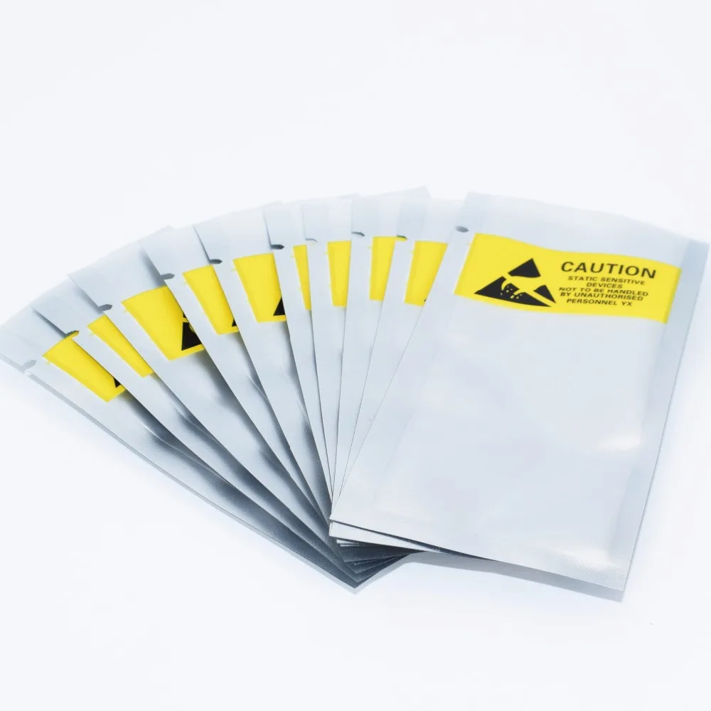 

10Pcs ESD Anti-static Instrument Pack Pouches Waterproof Antistatic Bag Integrated circuit module Sensor packaging 110*50mm