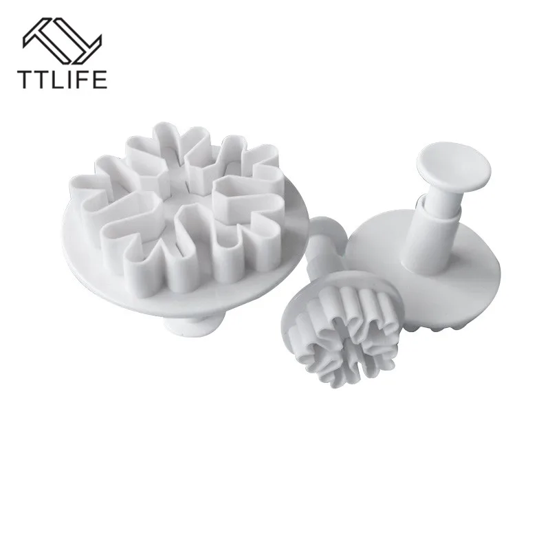 

Plum Flower Cookie Cutter Fondant Biscuit Mold 3Pcs/Set Plunger Sugarcraft Cake tools Decorating Cake Decorating Tools