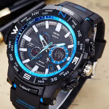 

Fashion Outdoor LED Waterproof Sports Men Watches Multifunction Shockproof Digital Electronic Military Wristwatch Alarm Relogio