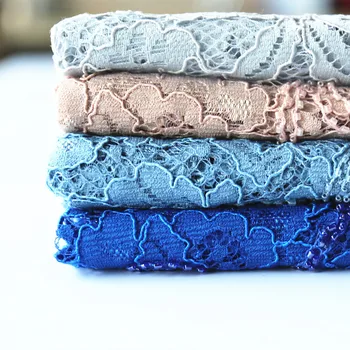 

Handmade Beaded Wedding Embroidered Lace Fabric Dress Fabrics Wholesale