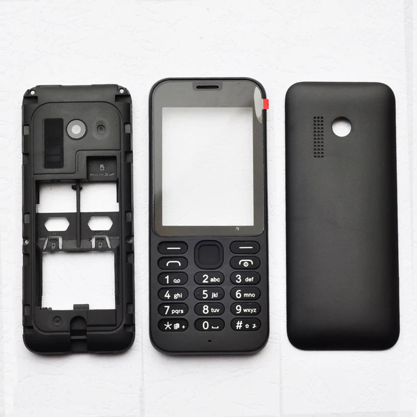 ZUGZUC новый пластиковый полный корпус для Nokia 215 мобильный телефон чехол +
