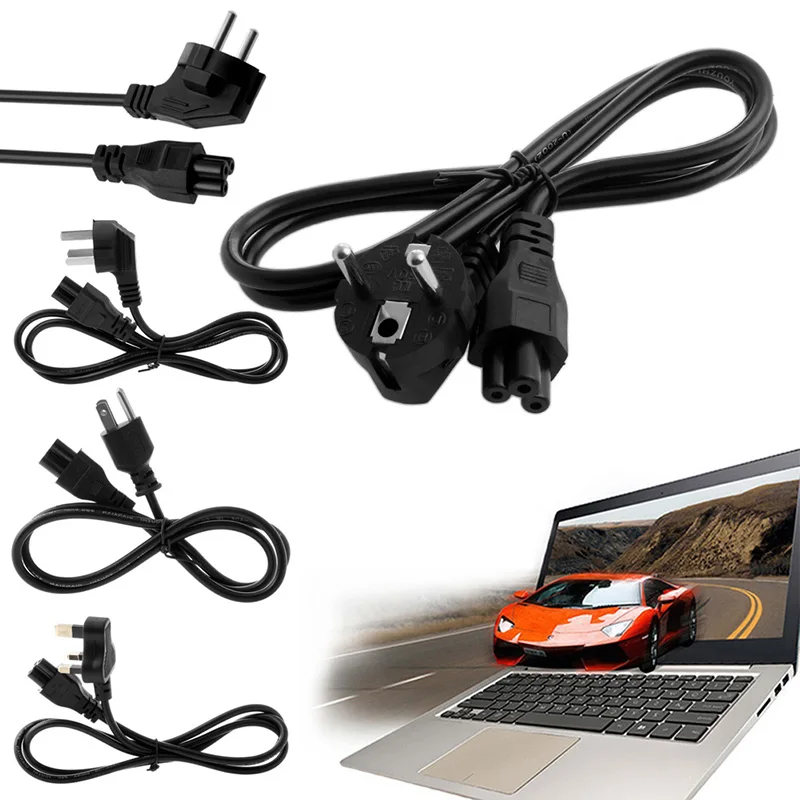 US/UK/EU/AU разъем 3 контактный Шнур питания Кабель для ноутбуков Dell Lenovo ThinkPad