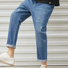 SEMIR обтягивающие джинсы до щиколотки с разрушением из мягкого хлопка для мужчин стильные потертые джинсы зауженные брюки весенние мужские