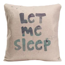 Creative Letters Cushion Covers Decorative Pillows Let Me Sleep Cover Cute Quote Pillow Case Cotton Linen Home Decor Pillowcase