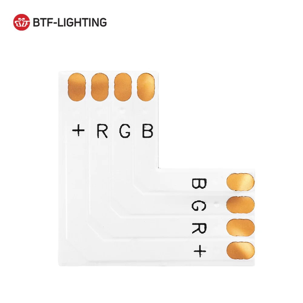 

10x 5050 LSize Shape RGB 4pin Female Connector to Adapter LED Strip to Strip PCB Wholesale