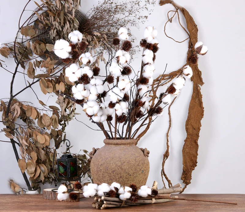 JAROWN Artificial Flower Cotton Home Indoor Decoration Flower Arrangement Wedding Photography Props Floral Retro Eternal Flowers (6)