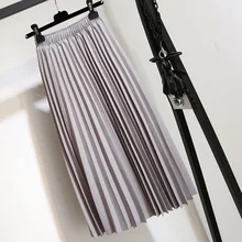 Kobykoyi Для женщин плиссированные юбки Высокая талия плюс Размеры Для женщин Длинная юбка более Размеры Для женщин миди юбки Jupe Femme Saias Faldas