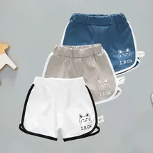 Kids Girl Summer Shorts Cartoon Cat Stripe Casual Elastic Waist Panties Beach Shorts Sports Pants Baby Children Clothing C701
