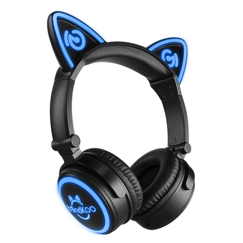 100% Фирменная Новинка mindkoo Беспроводной Bluetooth кошачьими ушками наушников