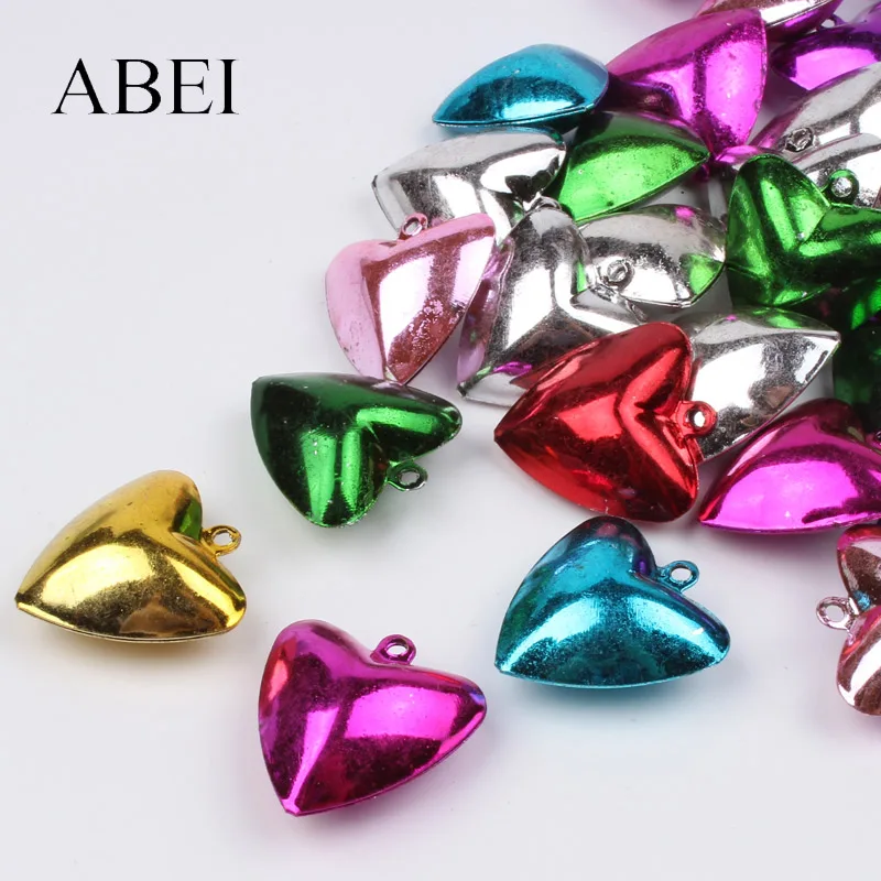 Jingle Bells 20pcs 25mm Heart Shape For Wedding Party Decoration DIY
