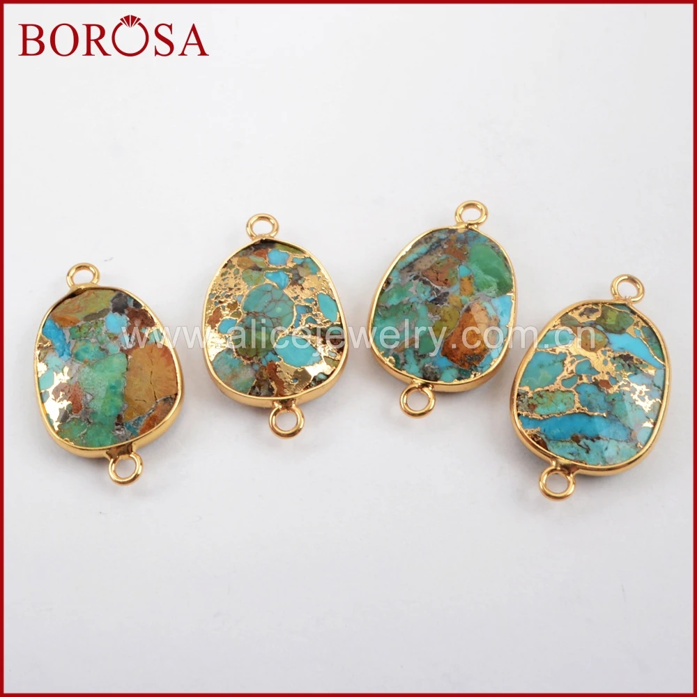 BOROSA 5/10 шт. золотого цвета свободная форма медная фоторазъем двойные втулки из