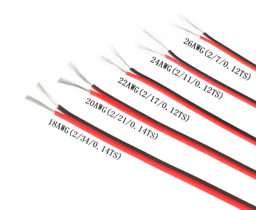Cable eléctrico AWG de calibre 18/20/22/24/26 de 10 metros, Cable de LED de extensión de PVC aislado de cobre estañado, de Cable rojo y negro|Resistores| AliExpress
