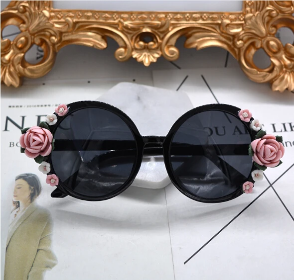 Модный бренд, винтажные серьги-капли, ювелирные изделия в стиле барокко, европейский стиль, розовая Цветочная ветка, висячие серьги для женщин с солнцезащитными очками