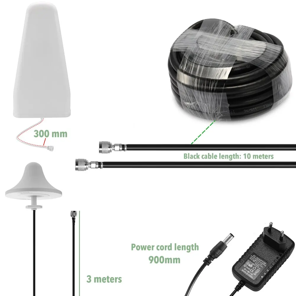 110-220V трехдиапазонный усилитель 900 1800 2100 GSM DCS WCDMA 2G/3g/4 аппарат не привязан к оператору сотовой связи универсальный усилитель сигнала интеллигентая(ый) повторитель Комплект