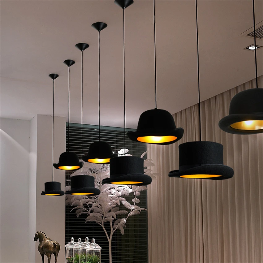 bowler hat chandelier
