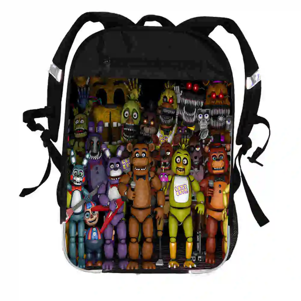 

FNAF Backpack Unicoron Star Women Men Casual Boys Girls Anime Freddy Foxy School Bags Hip Hop Male Laptop Mochila Bolsa