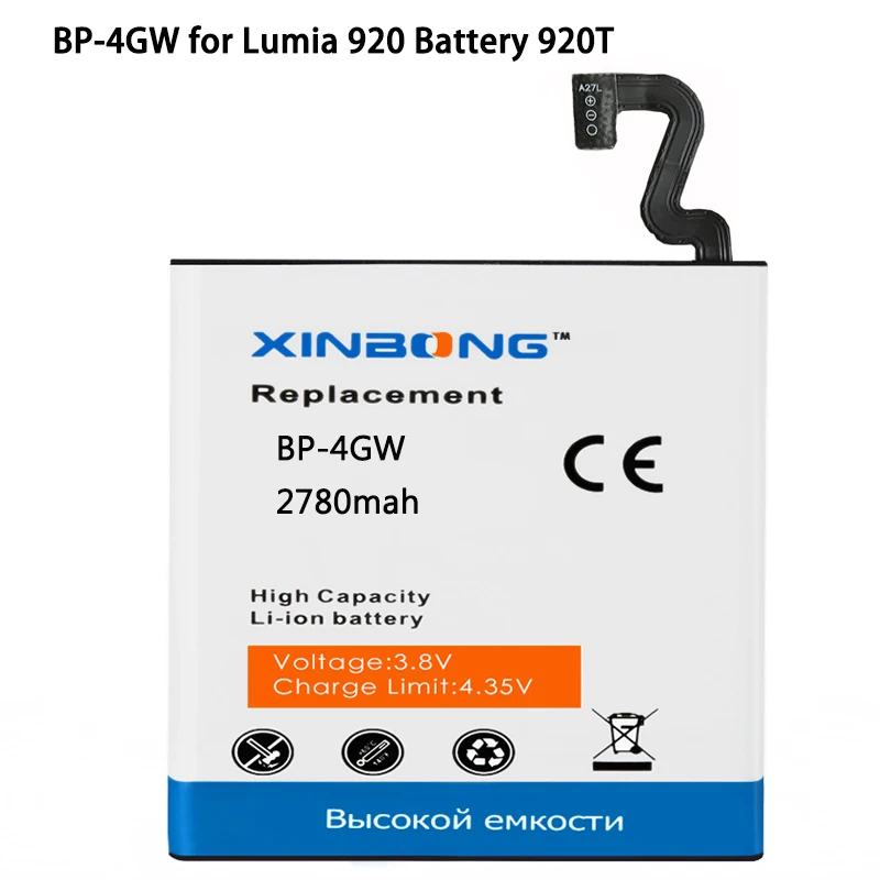 2780mAh BP 4GW for Nokia Lumia 920 Battery 920T Phone Battery in