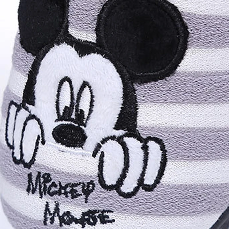 Disney/Новинка года, Детские хлопковые тапочки с Микки и Минни, зимняя домашняя обувь для девочек, обувь для мальчиков с героями мультфильмов, утепленные Нескользящие Детские Тапочки